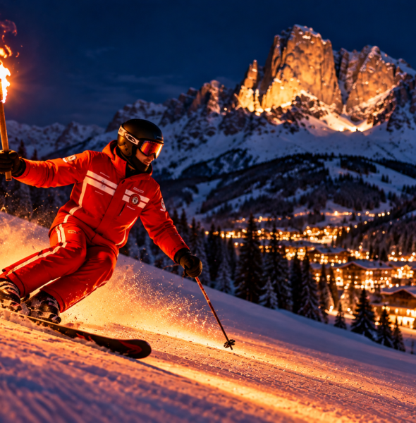 Fiaccolata di Capodanno a Corvara 2027 – Skishow sulla neve